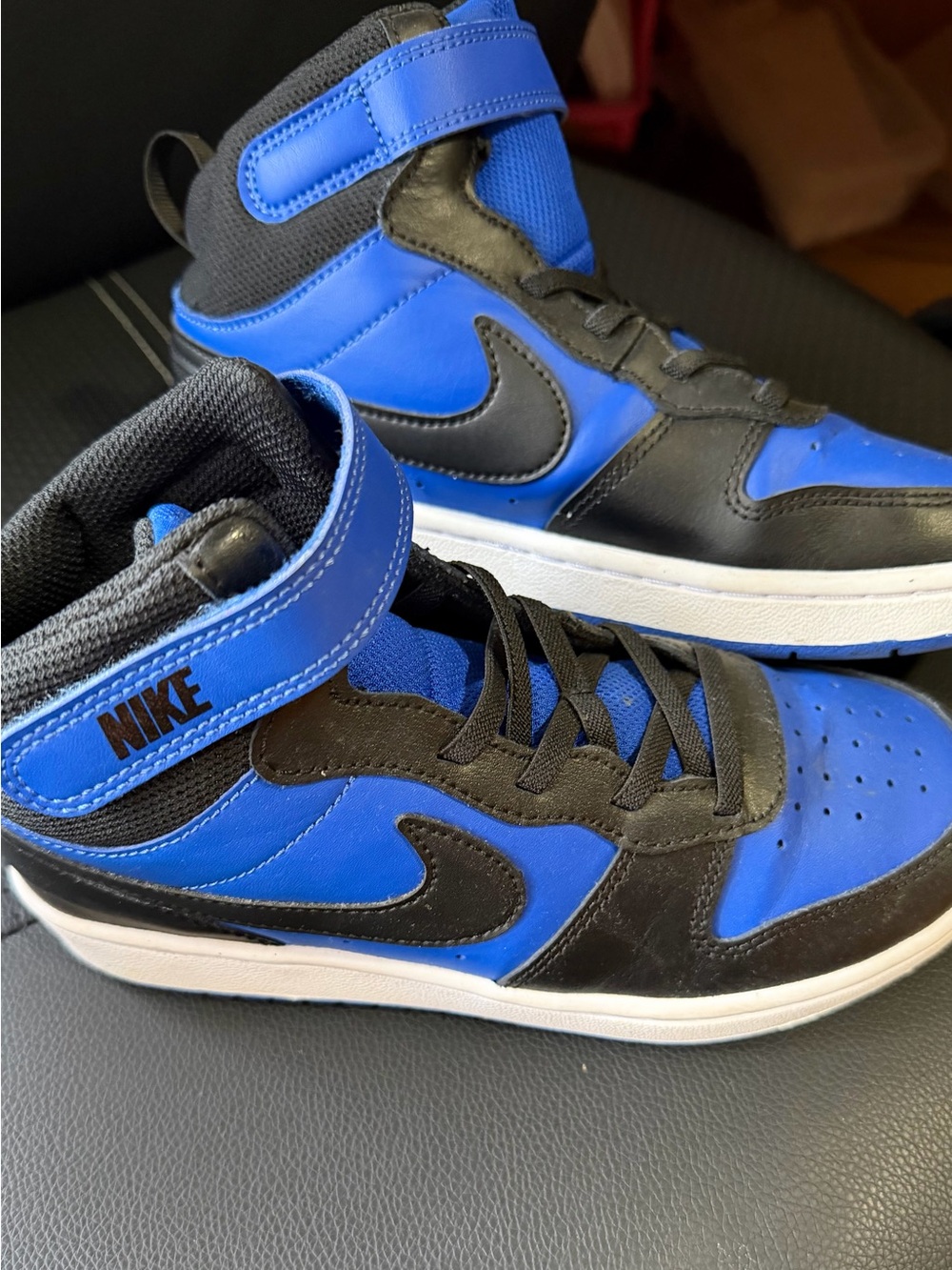 Nike Kids Mid-Top Sneakers in Blue and Black